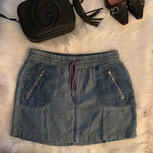 Anthropologie Level 99 Mini denim skirt tencel
